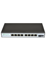 Коммутатор PoE Switch PL-981GS-FA с 1 оптическим портом и 8 портов PoE 96 Ватт